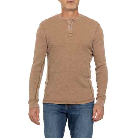 True Grit Waffle Thermal Henley Shirt - Long Sleeve in Dark Rye