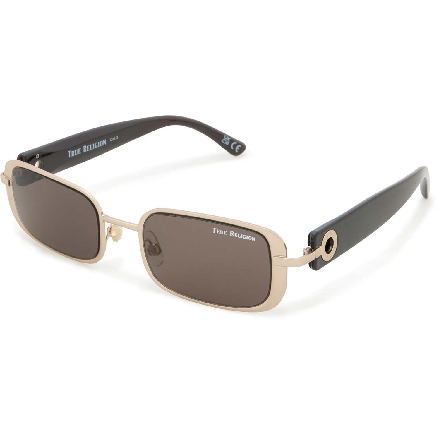 True Religion Sunglasses Lenses True Religion Black Plastic Oversized Sunglasses main image 2