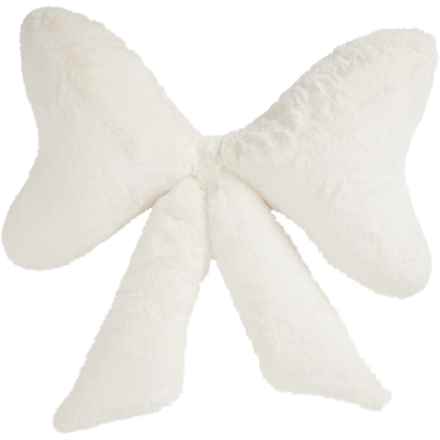 Truly Lou Koda Bow-Shaped Throw Pillow - 24x25” in Marshmallow