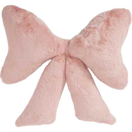 Truly Lou Koda Bow-Shaped Throw Pillow - 24x25” in Rose Smoke