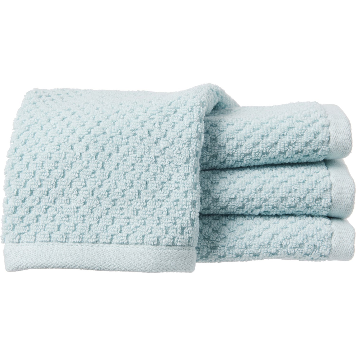 Truly Lou Large Pique Washcloths 4Pack, Lagoon Save 50