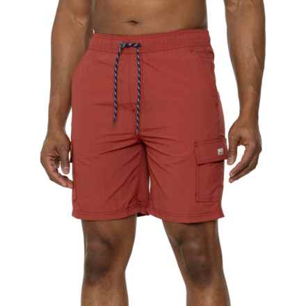 TRUNKS Solid Functional Cargo Swim Shorts - 8” in Burnt Clay