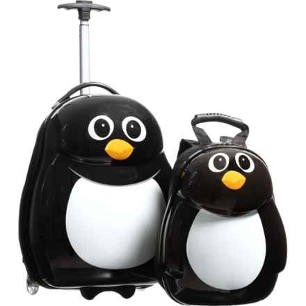TUCCI Penguin Buddy Carry-On Suitcase and Backpack Set (For Boys and Girls) in Multi