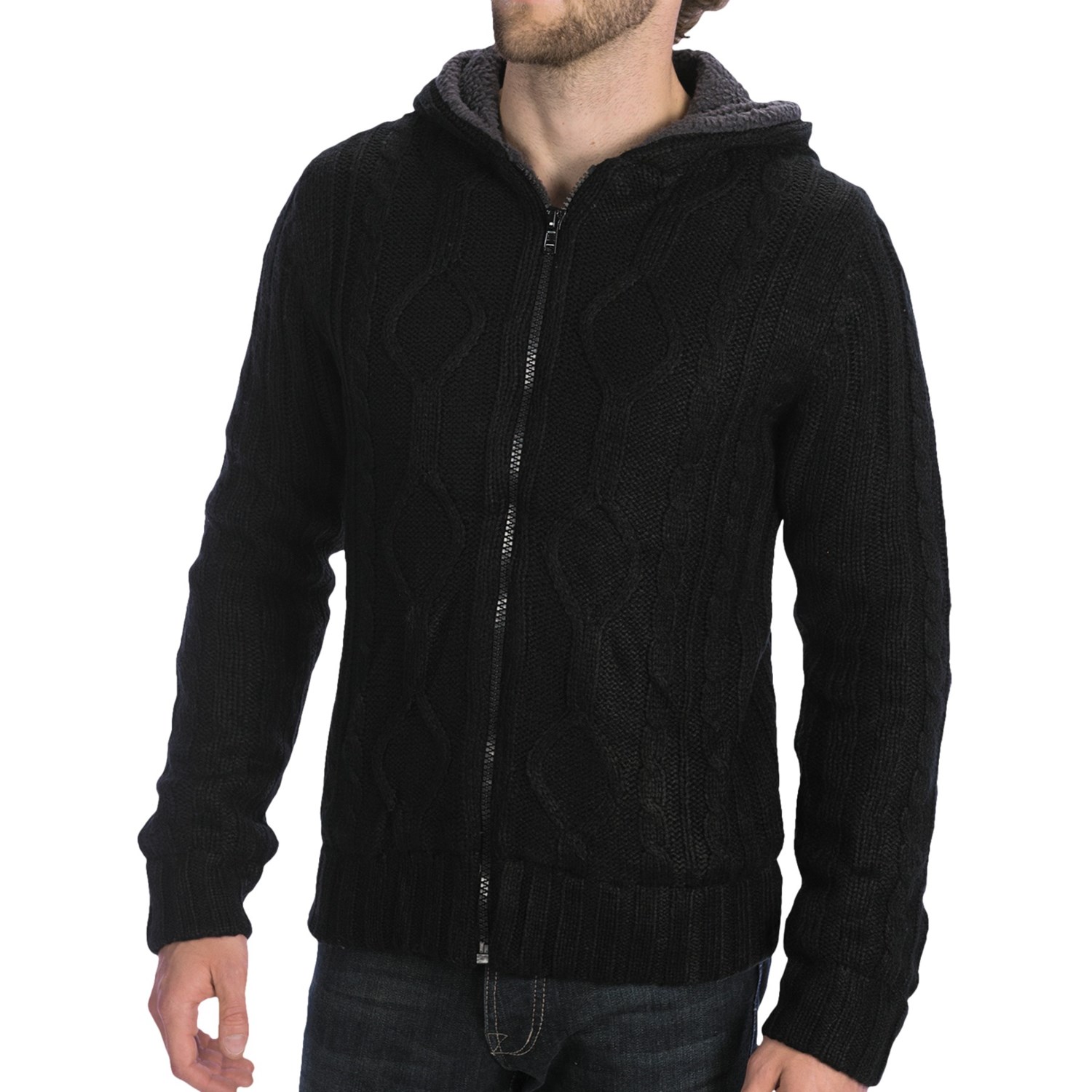 Twice Sherpa-Lined Hooded Sweater (For Men) - Save 60%