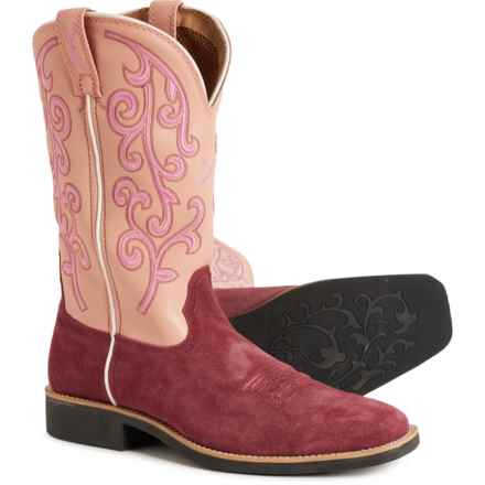 Twisted X Boots 11” Top Hand Western Boots - Leather, Square Toe (For Women) in Berry Baby/ Pink