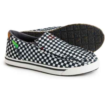Twisted X Boots Boys Kicks Slip-On Sneakers in Black/ White