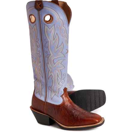 Twisted X Boots Buckaroo Cowboy Boots - Leather, 16” (For Women) in Mocha/Perrywinkle