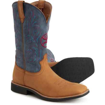Twisted X Boots Hooey Cowboy Boots - 12”, Square Toe (For Men) in Peanut/ Teal