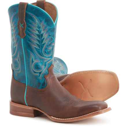 Twisted X Boots Rancher Cowboy Boots - 11”, Square Toe (For Women) in Blue/Brown