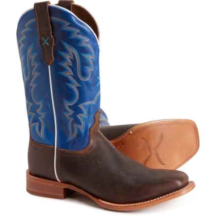 Twisted X Boots Rancher Square Toe Boots - Leather, 12” (For Men) in Blue/Brown