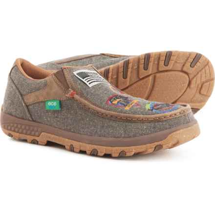 Twisted X Boots Slip-On Driving Moccasin Shoes (For Men) in Dust Eco Tweed