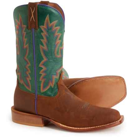 Twisted X Boots Tech X Cowboy Boots - 11”, Leather, Square Toe (For Women) in Cinnamon/ Turquoise