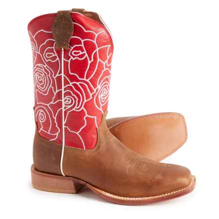 Twisted X Boots Tech X Cowboy Boots - 11”, Leather, Square Toe (For Women) in Ginger/Rose Red