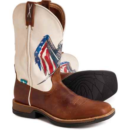 Twisted X Boots Tech X Cowboy Boots - 12”, Square Toe (For Men) in Pecan/Red/White/Blue