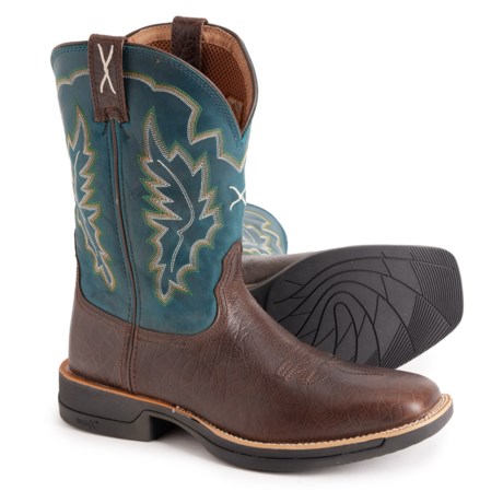 Twisted X Boots Tech X Western Boots - Leather, 11” (For Men) in Chocolate/Teal