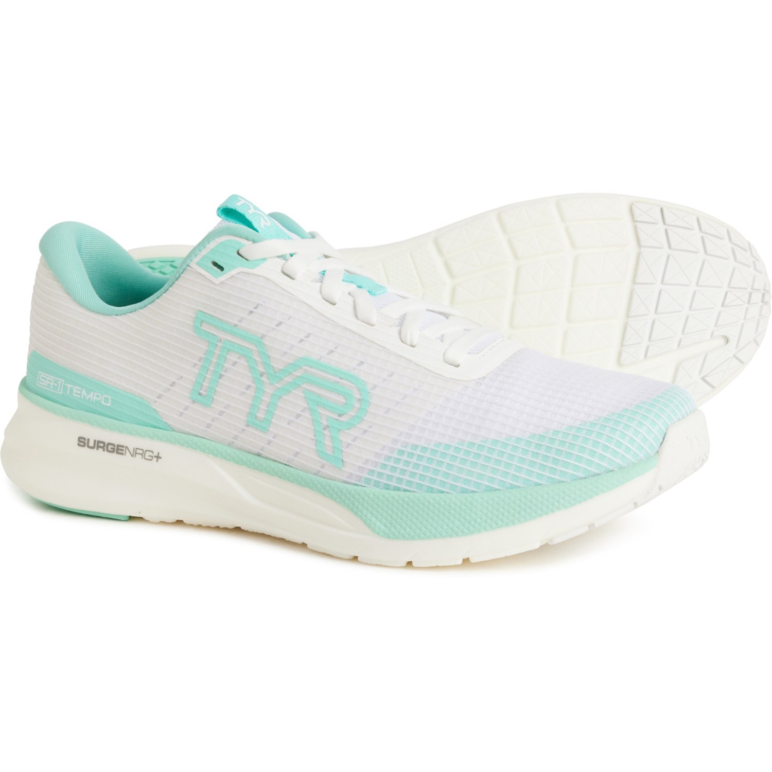 (取寄) TYR メンズ テンポ ランニング シューズ TYR men SR-1 Tempo Running Shoes (For Men)  Wht/Aqua TYR SR-1 Tempo Running Shoes (For Men) - Save 67%
