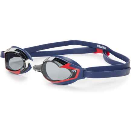 TYR Stealth-X Racing Swim Goggles (For Men) in Smoke/Navy