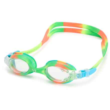 TYR Swimple Tie-Dye Swim Goggles (For Kids) in Green/Orange