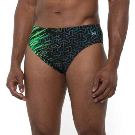 TYR Synergy All-Over Racer Swim Briefs - UPF 50+ (For Men) in Green