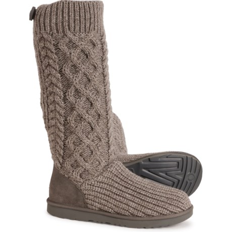 Gray knit boots best sale