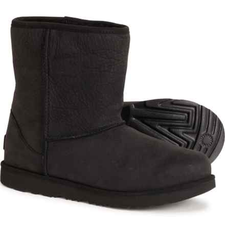 UGG® Australia Boys and Girls Classic Weather Short Boots - Waterproof, Suede in Black