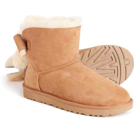 UGG® Australia Classic Heritage Bow Boots - Suede (For Women) in Chestnut