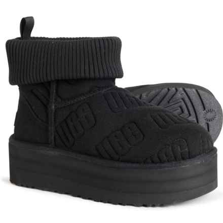 UGG® Australia Classic Mini Felted Platform Boots (For Women) in Black