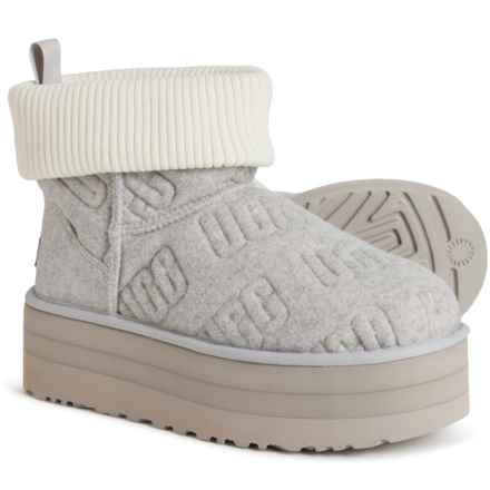 UGG® Australia Classic Mini Felted Platform Boots (For Women) in Grey