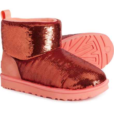 UGG® Australia Classic Mini Mirror Ball Boots - Leather (For Women) in Starfish Pink