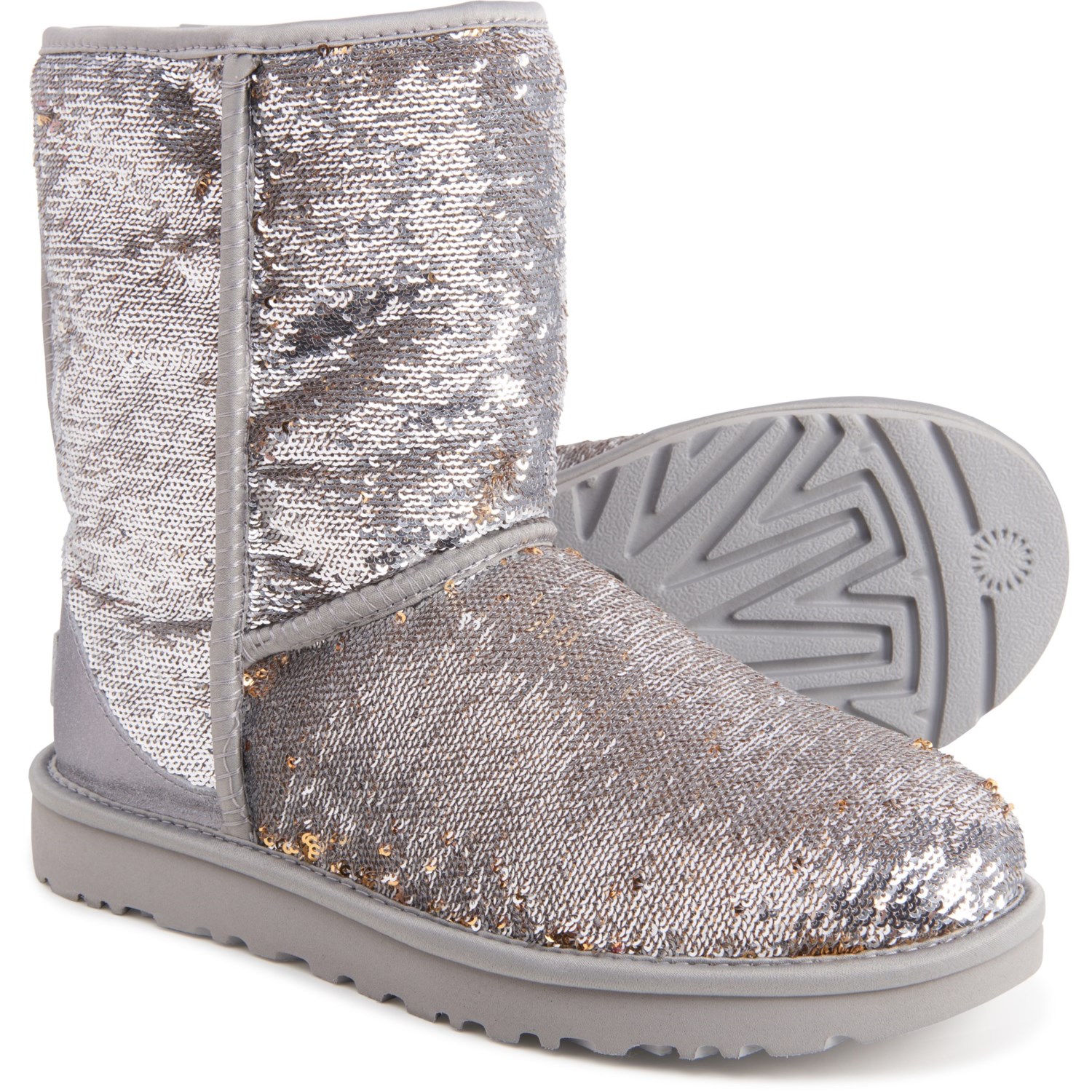 ugg silver sequin boots