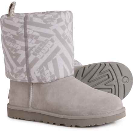 UGG® Australia Classic Short Jersey Stripe Boots - Suede (For Women) in Seal