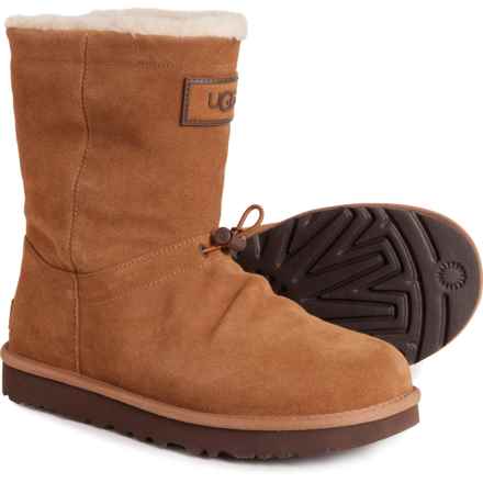 UGG® Australia Classic Short Toggler Boots - Suede (For Women) in Chestnut