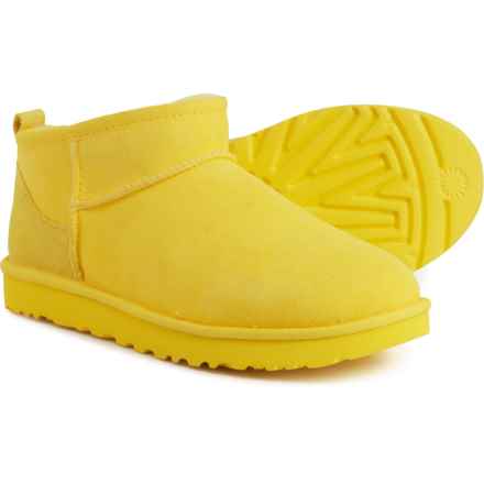 UGG® Australia Classic Ultra Mini Boots - Suede (For Women) in Canary