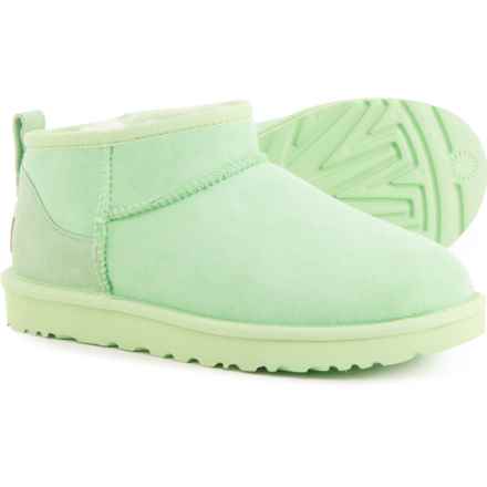 UGG® Australia Classic Ultra Mini Boots - Suede (For Women) in Parakeet Green