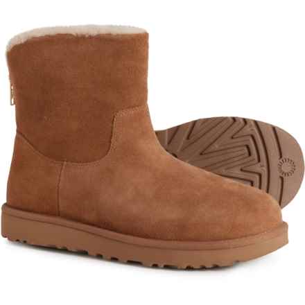 UGG® Australia Classic Zip It Mini Boots - Suede (For Women) in Chestnut