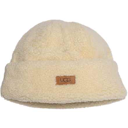 UGG® Australia Curly Sheepskin Cuff Hat in Chestnut