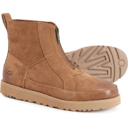 UGG® Australia Deconstructed Front Zip Boots - Nubuck (For Women) in Chestnut