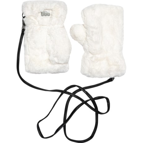 UGG® Australia Faux-Fur Fingerless Gloves (For Women) in Nimbus