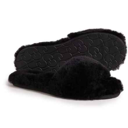 UGG® Australia Fluff Slide II Slippers - Sheepskin (For Women) in Black