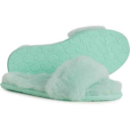 UGG® Australia Fluff Slide II Slippers - Sheepskin (For Women) in Pale Emerald