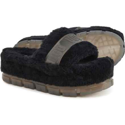 UGG® Australia Fluffita Clear Platform Sandals (For Women) in Black