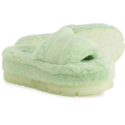 UGG® Australia Fluffita Clear Platform Sandals (For Women) in Parakeet Green
