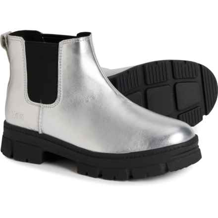 UGG® Australia Girls Ashton Chelsea Boots - Leather in Silver Metallic