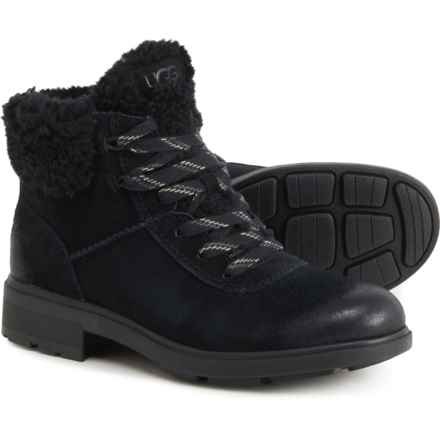 UGG® Australia Harrison Cozy Lace Boots - Waterproof, Suede (For Women) in Black