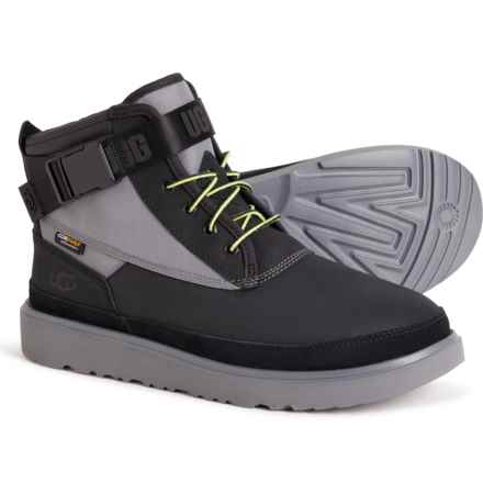 UGG® Australia Highland Utility Strap Boots - Waterproof, Nubuck (For Men) in Black