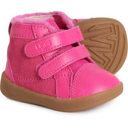 UGG® Australia Infant Boys and Girls Baby Rennon II Booties - Leather in Berry