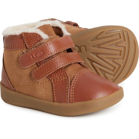 UGG® Australia Infant Boys and Girls Baby Rennon II Booties - Leather in Chestnut