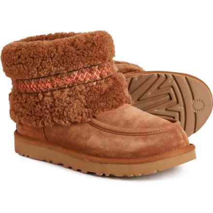 UGG® Australia Mini UGGBraid Boots - Suede (For Women) in Hardwood