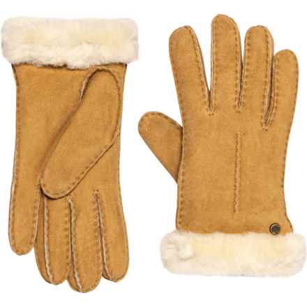 UGG® Australia Single Point Gloves - Sheepskin (For Women) in Chestnut