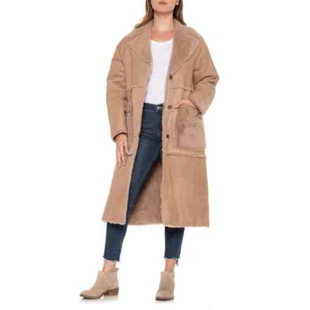 UGG® Fayre Twinface Sheepskin Long Coat in Sandalwood